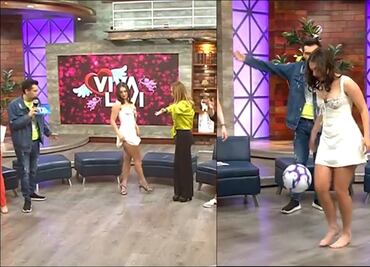 Nikkole Teja dejó el futbol profesional y fue presentada como conductora de Multimedios