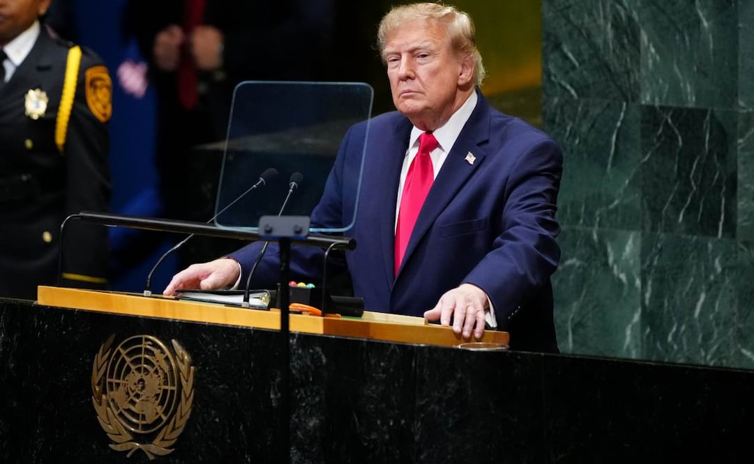El presidente Donald Trump se dirige a la Asamblea General de las Naciones Unidas el martes 22 de septiembre de 2026, en la sede de la ONU. Foto: AP