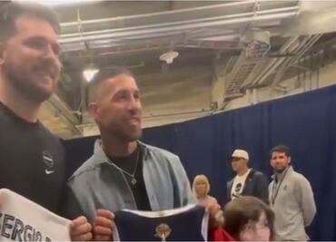 VIDEO: Luka Doncic y emotivo encuentro con Sergio Ramos en el Juego 4 de la NBA