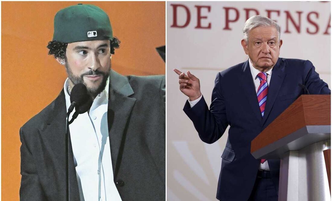 López Obrador pidió poner la canción “Un x100to” de Grupo Frontera y Bad Bunny, como parte de su selección de canciones contra corridos tumbados. Foto: EL UNIVERSAL