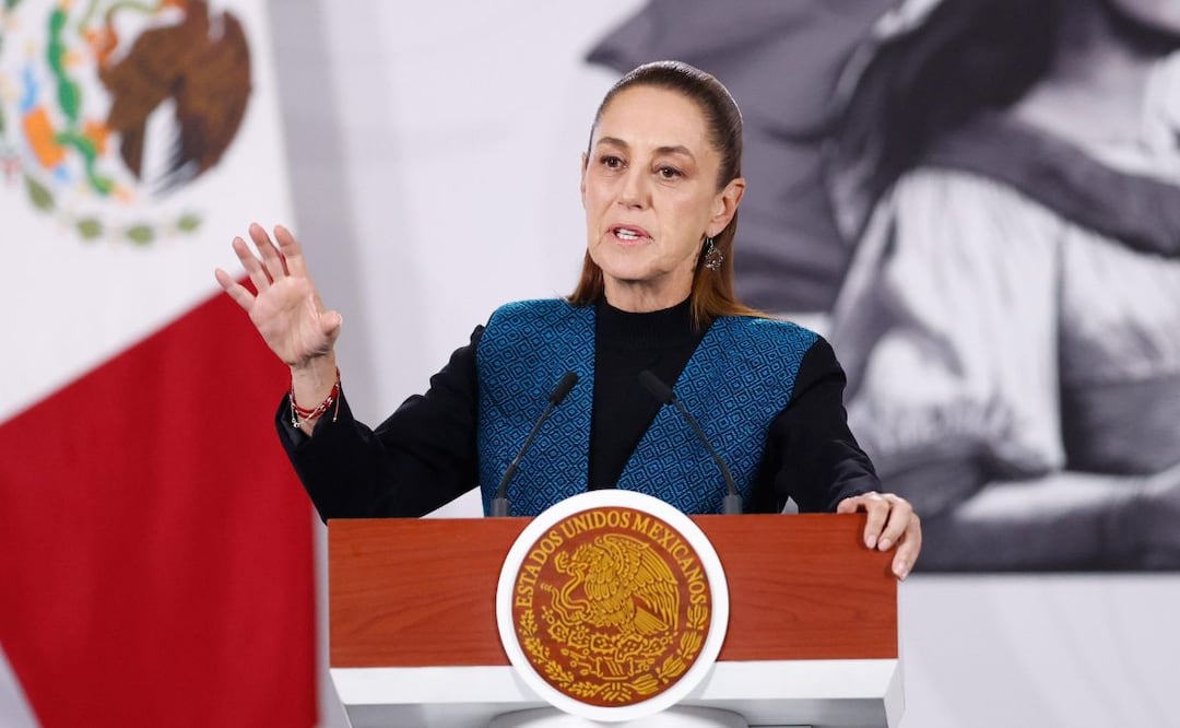 Conferencia de prensa de la Presidenta Claudia Sheinbaum, desde Palacio Nacional. 03 de marzo de 2026. Foto: Diego Simón | El Universal