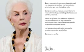 Carolina Herrera expresa su apoyo a Venezuela: “Los llevo en mi corazón”