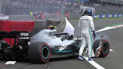 Bottas podría quedar fuera del GP de México tras sufrir accidente