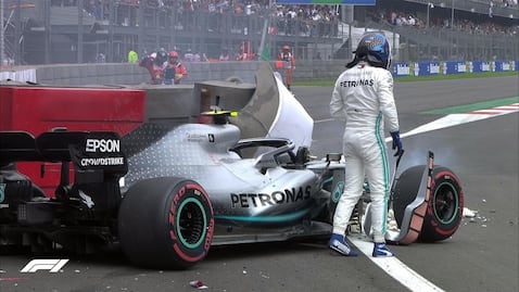 Bottas podría quedar fuera del GP de México tras sufrir accidente