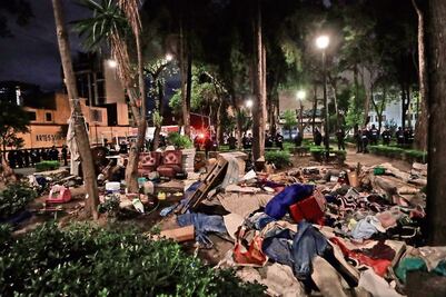 Desalojan a población de calle de la Plaza de la Ciudadela