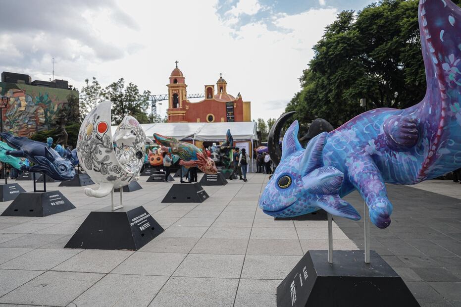 La expo de ajolotes conecta con otros sitios culturales de la CDMX. Foto: Gabriel Pano / EL UNIVERSAL