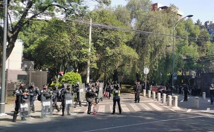 Agrupamiento Ateneas resguarda Casa Jalisco previo a protesta en Polanco