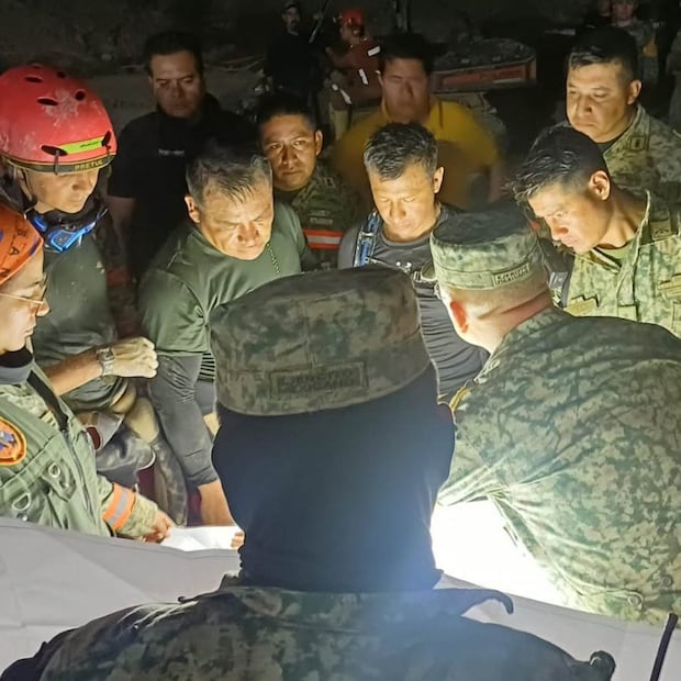 Comando Unificado reporta que continúan labores de rescate en la mina Santa Fe, en Sinaloa, este miércoles 8 de abril de 2026. Foto: Especial