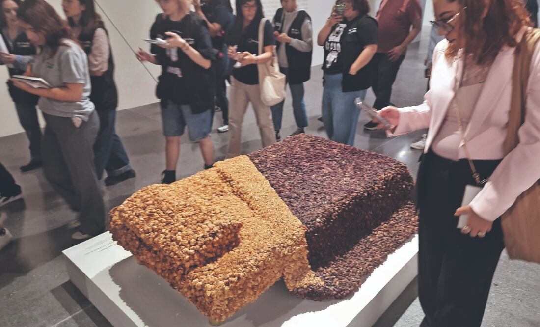 Escuelas de arte, del mexicano Adolfo Patiño, fue la primera instalación en exhibirse en la Bienal en los 90.
En la exposición se presentan obras emblemáticas que han formado parte del encuentro artístico. Foto: Frida Juárez Bautista. EL UNIVERSAL