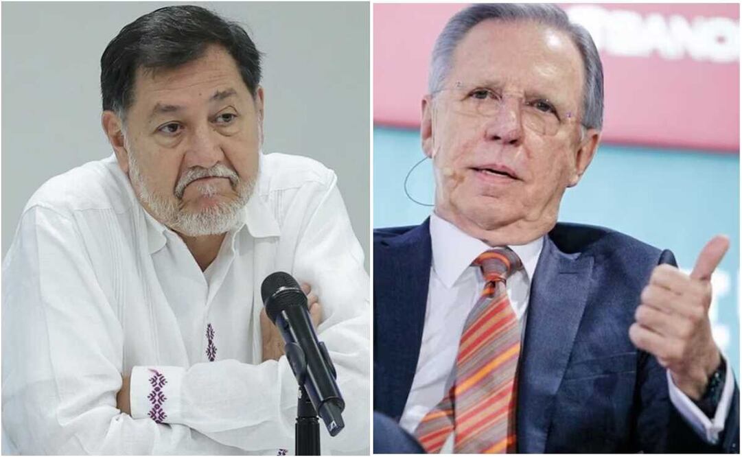 El presidente del Senado, Gerardo Fernández Noroña y el periodista Joaquín López Dóriga. Fotos: EL UNIVERSAL