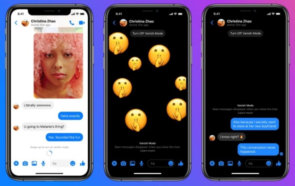 Mensajes que se autodestruyen entre lo nuevo de Messenger para Instagram