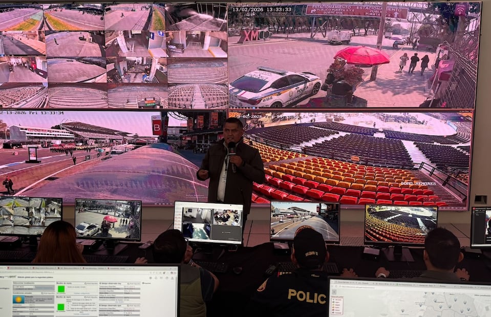 El director del centro de operaciones de OCESA, Adampol Valdespino ofreció una conferencia de prensa para dar detalles de la seguridad en los conciertos. Foto: César González/EL UNIVERSAL.