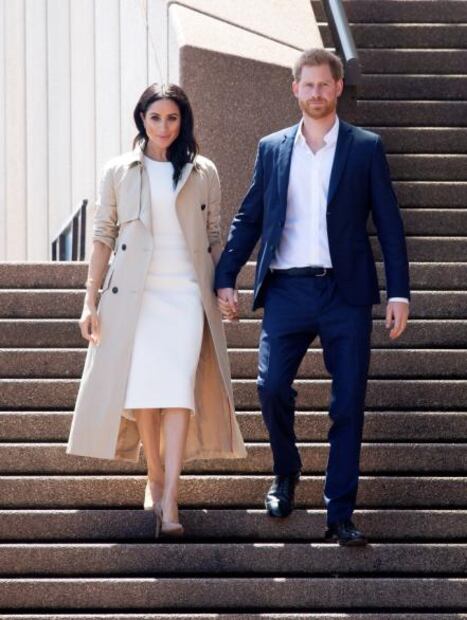 Meghan Markle apuesta por el blanco en su look de embarazada