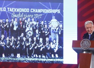 AMLO felicita a la Selección Mexicana de Taekwondo por ganar la medalla de oro en el Campeonato Mundial