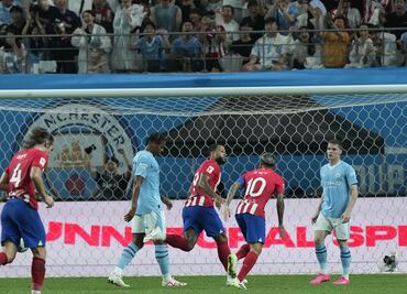 El Atlético de Madrid derrotó al Manchester City en partido amistoso