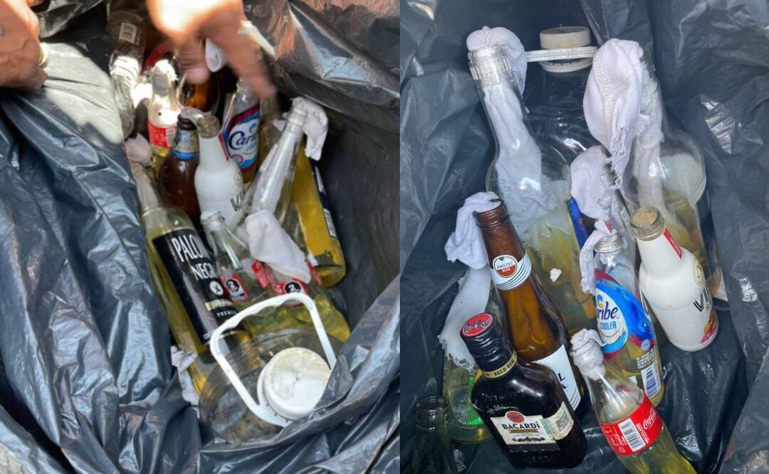 Foto: Especial/ El Universal/ Las bombas molotov se encontraban en bolsas de plástico