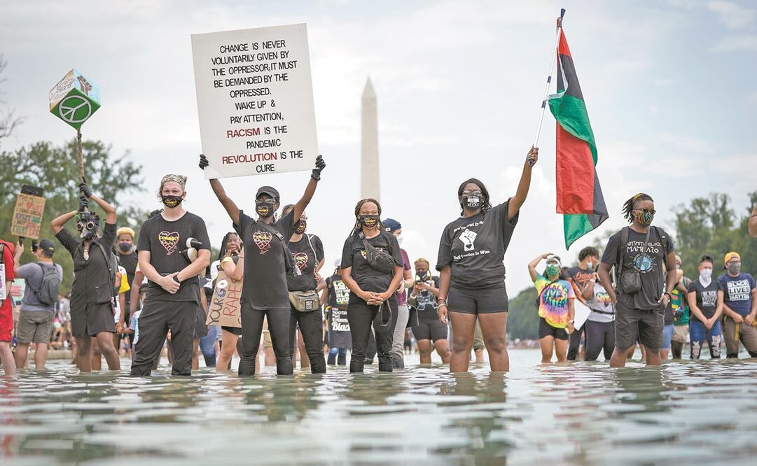El 28 de agosto pasado, miles de personas emularon en Washington la Gran Marcha de Martin Luther King contra el racismo. Foto: ARCHIVO AFP