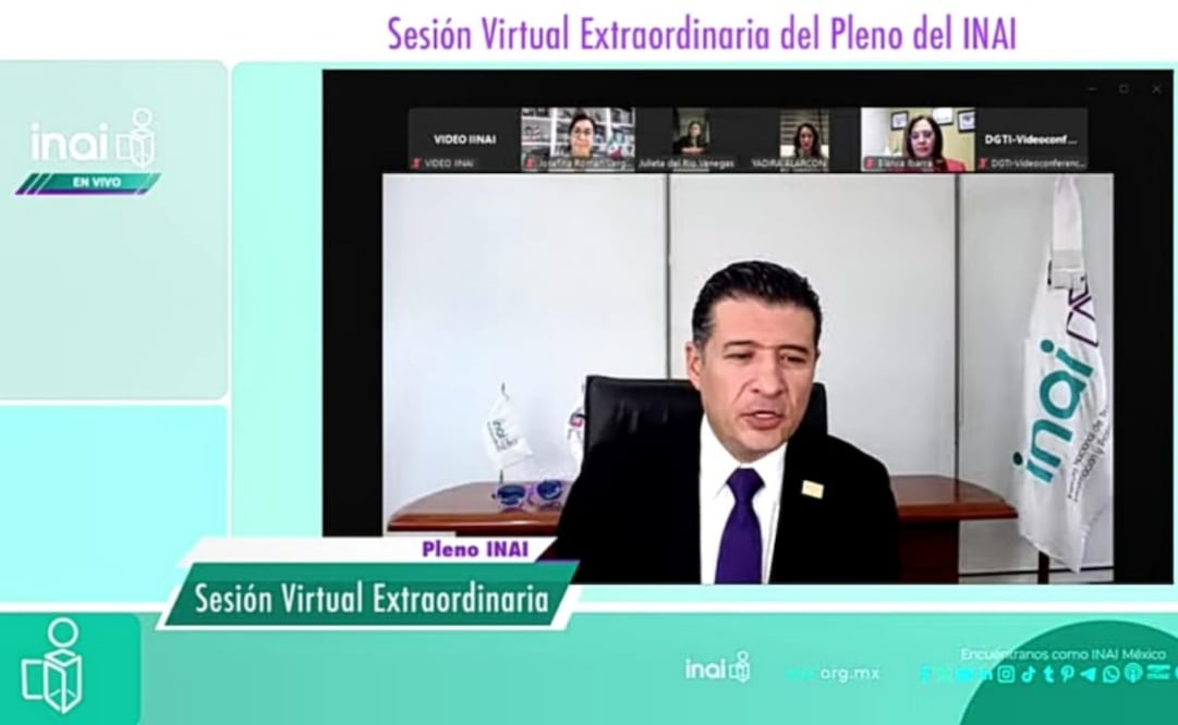 En "ultimísima" sesión, INAI avala comité para transferir facultades a Secretaría Anticorrupción y Buen Gobierno. (21/03/2025) Imagen: Captura de pantalla