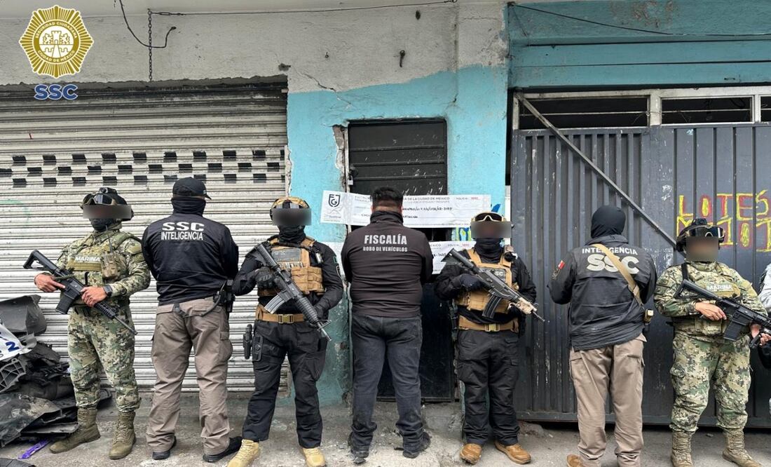 Cateos en Iztapalapa; aseguran 16 toneladas de autopartes y detienen a un hombre. Foto: Especial