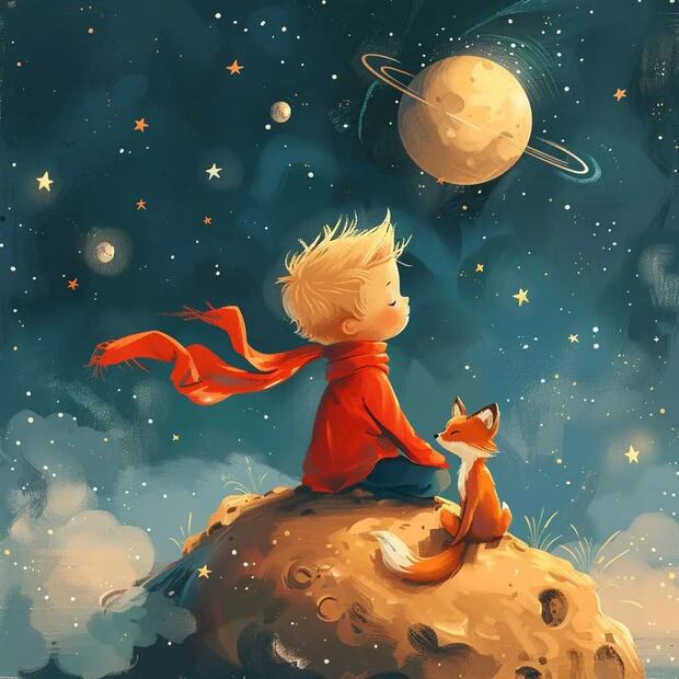 La magia de "El Principito" hecha realidad por la Inteligencia Artificial. Fuente: Freepik.