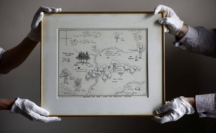 Subastan en precio récord mapa original de "Winnie the Pooh"