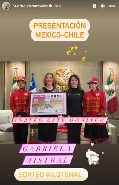 Rinden homenaje a la escritora chilena Gabriela Mistral con cachito de Lotería