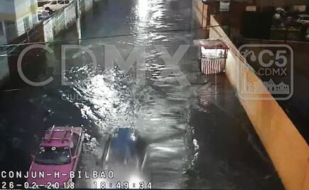 ​Lluvia y granizo tiran árboles y bardas en CDMX