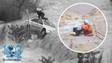 Rescatan de hombre a punto de ser arrastrado por corriente en Israel