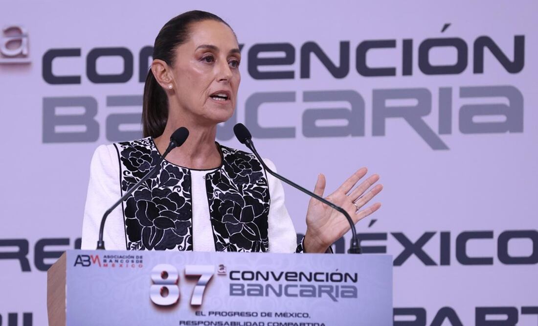 Sheinbaum destacó que a los bancos le han ido bien en los últimos seis años, pese a la pandemia, producto de la situación económica del país. Foto: Diego Simón Sánchez / EL UNIVERSAL