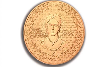 Casa de Moneda recuerda a Leona Vicario con medalla de oro