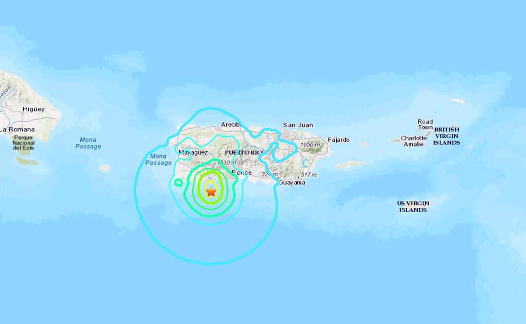El terremoto se registró a las 06:32 horas justo al sur de la isla (Foto: USGS)