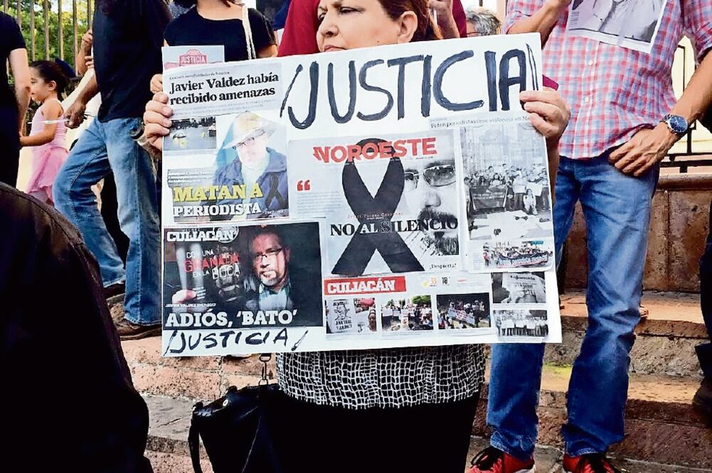 Protestas. Comunicadores de Culiacán exigen justicia por el crimen de Javier Valdez. (FOTO: ARCHIVO EL UNIVERSAL)