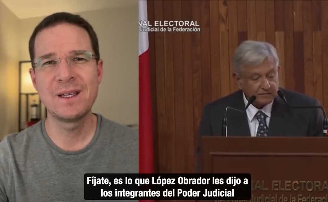 En su tradicional video de los lunes, Anaya dice: “López Obrador mintió cuando prometió respetar a los otros poderes”. Foto: captura de video