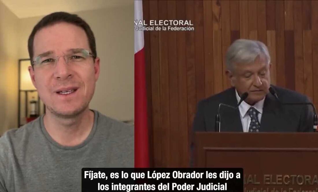 En su tradicional video de los lunes, Anaya dice: “López Obrador mintió cuando prometió respetar a los otros poderes”. Foto: captura de video
