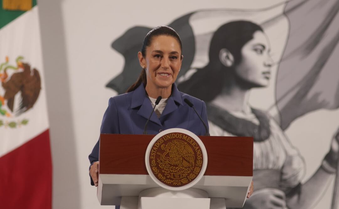Claudia Sheinbaum en su conferenca matutina el 27 de junio de 2025. Foto: Carlos Mejía / EL UNIVERSAL