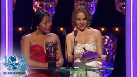 Yalitza y Marina de Tavira presentaron un premio en los Bafta