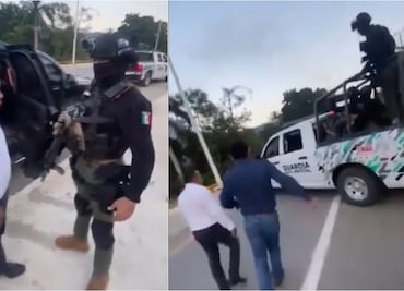 VIDEO: Alcalde de Huehuetlán, SLP, corre a Guardia Civil tras negarse a revisión de su camioneta