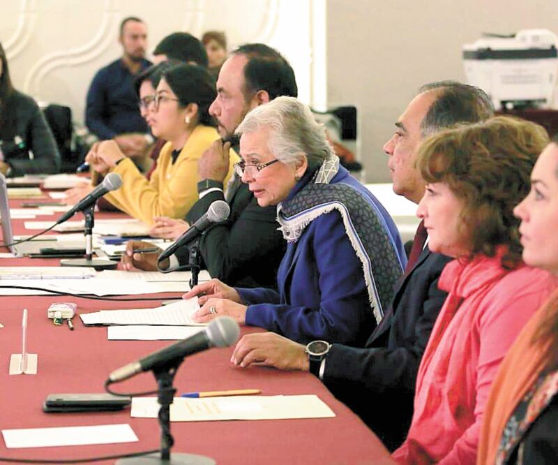 Trabajos. Olga Sánchez Cordero encabezó la reunión de la comisión contra la trata. TOMADA DE TWITTER