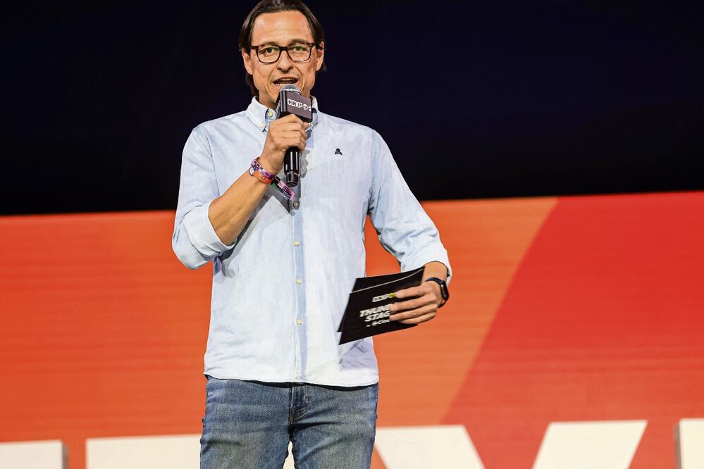 Raúl González Bernal, senior director de Marketing de Crunchyroll, habló de la plataforma en la CCXP en el Centro Banamex. Foto: Gabriel Pano / El Universal