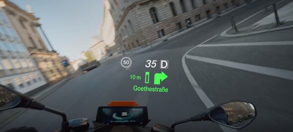 Lentes con sistema de navegación para motociclistas