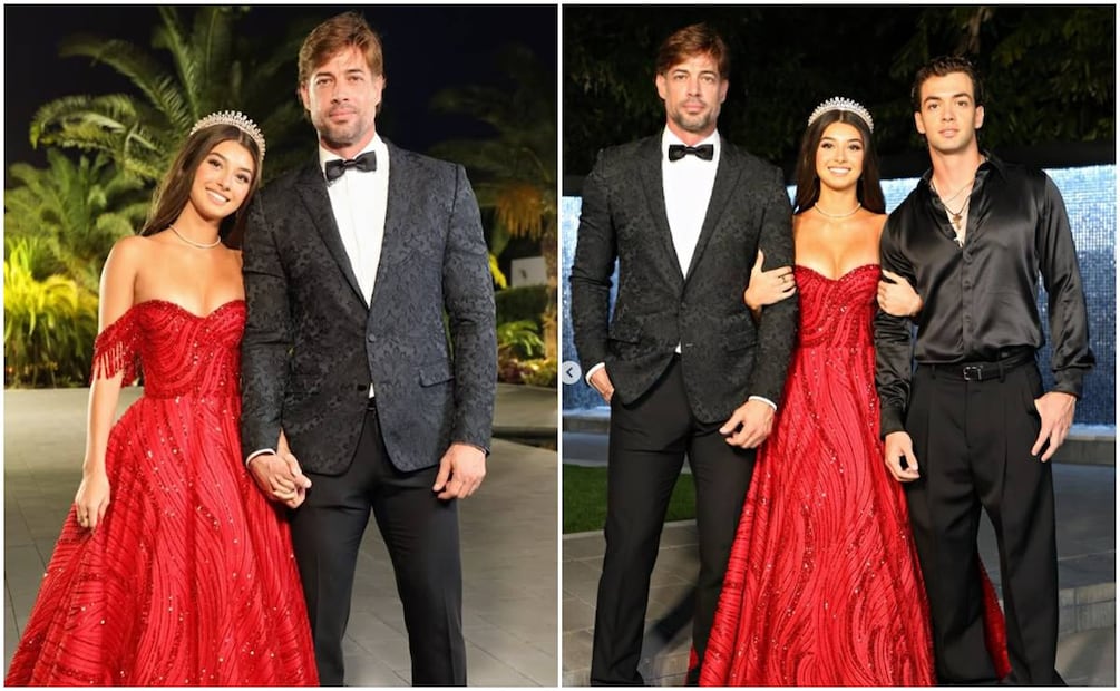 Kailey Alexandra con su padre William Levy y con su hermano Christopher Alexander.