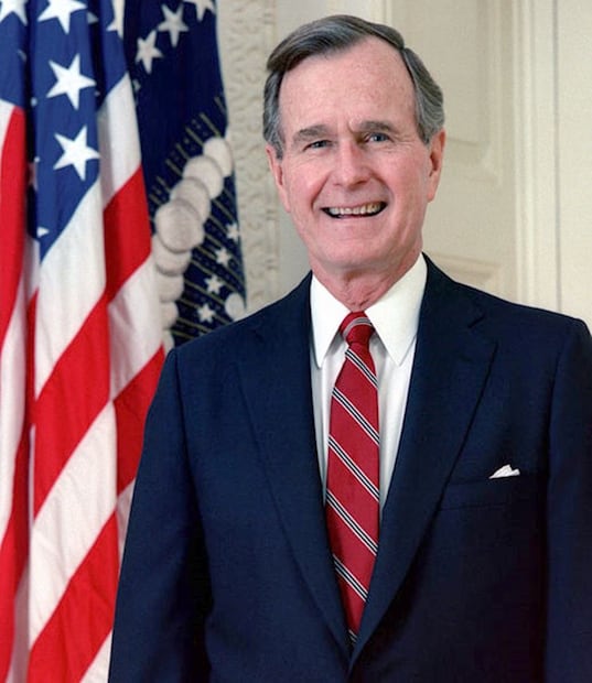 El presidente George Bush, mandatario en 1989 y responsable de la invasión estadounidense a Panamá. Foto: Wikimendia Commons.