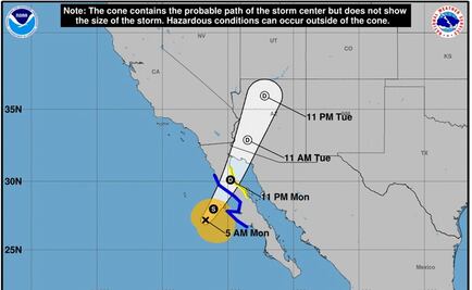 BCS, en alerta por lluvias y vientos de la tormenta "Rosa"