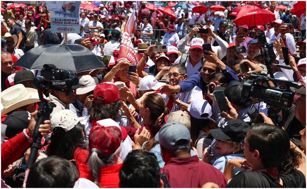 Claudia Sheinbaum candidata a la presidencia por Morena-PT-PVEM. Foto: Diego Simón/EL UNIVERSAL