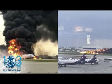 Al menos 13 muertos al incendiarse un avión en un aeropuerto de Moscú
