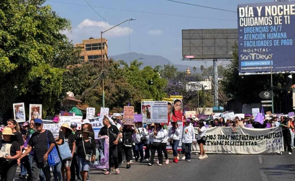 Marcha del 8M en Morelos (08/03/2026). Foto: Justino Miranda