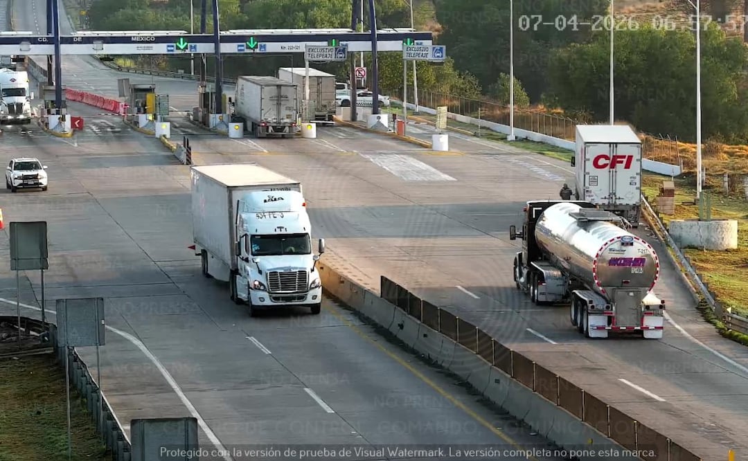 Bloqueo carretero de transportistas en Tlaxcala (07/04/2026). Foto: Especial