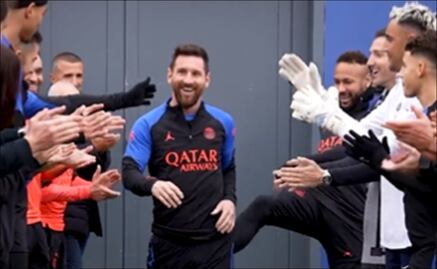 Lionel Messi vivió un emotivo recibimiento en el entrenamiento del PSG