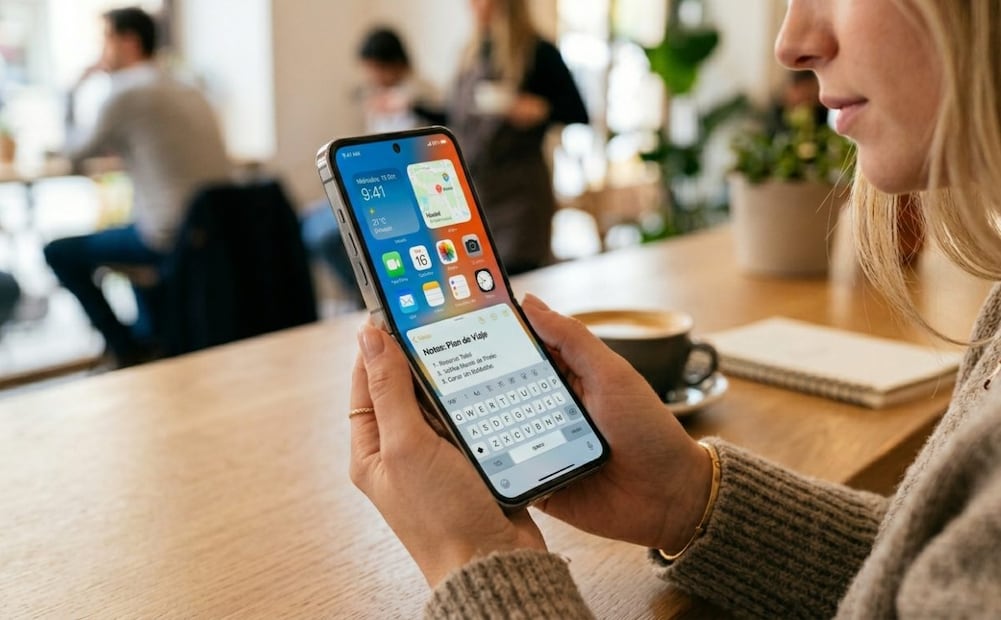 En esta fecha Apple lanzaría su primer plegable. Imagen: creada con IA