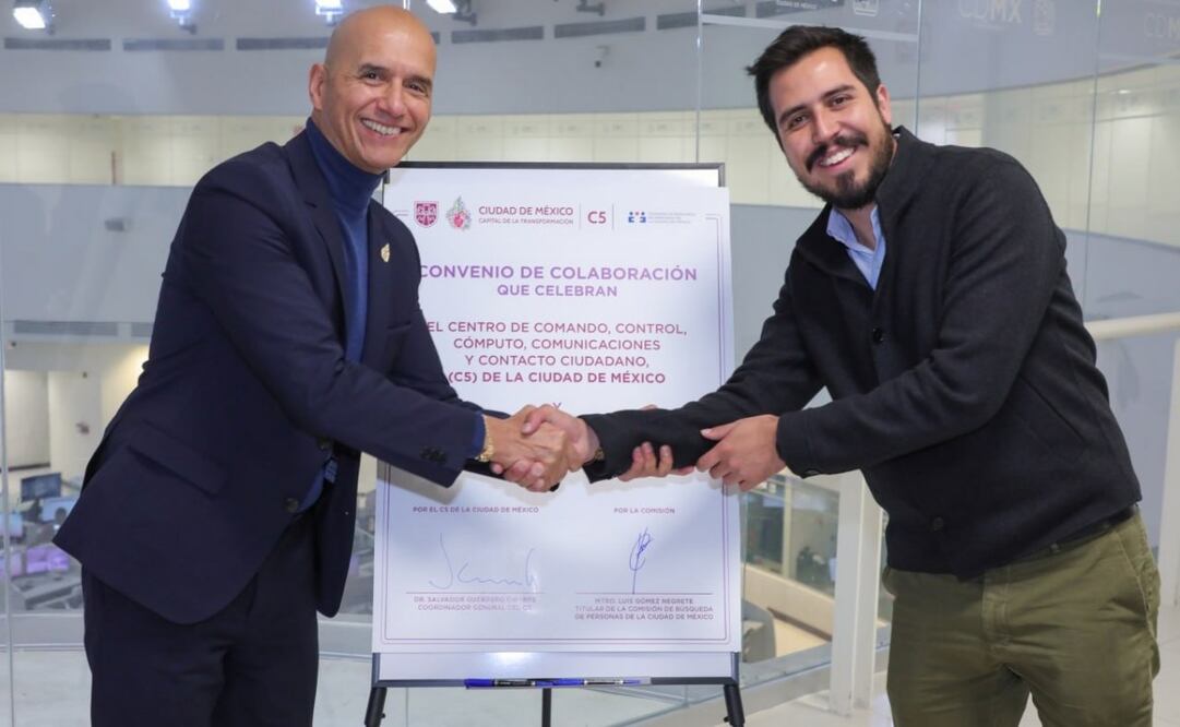 C5 y Comisión de Búsqueda de Personas de la Ciudad de México firman convenio de colaboración
Foto: Especial.